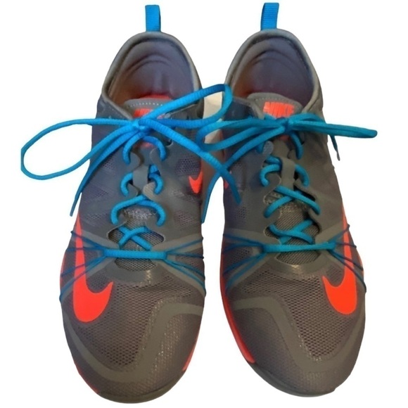 Nike Free Training Cross Compete Shoes Sneakers Size 6.5 Gray Orange 749… - Picture 1 of 10